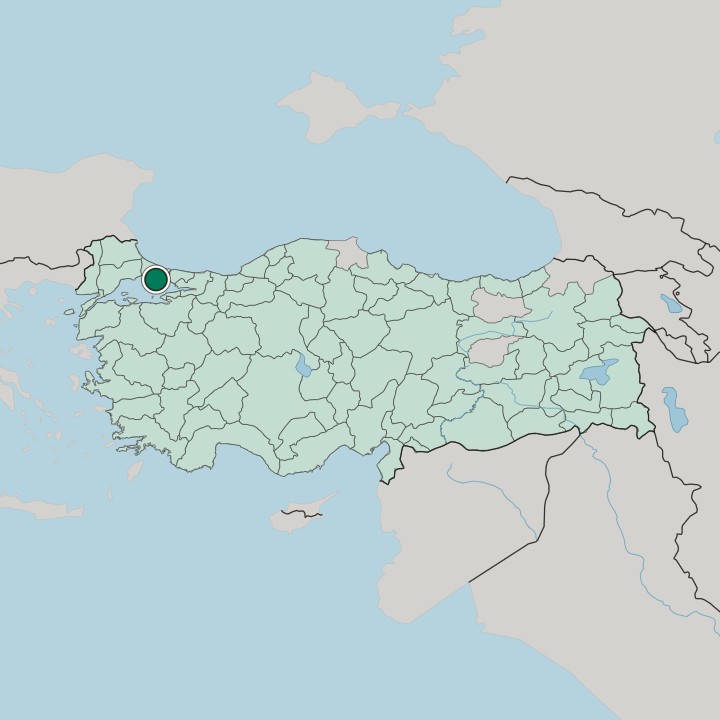 Map showing Beylikdüzü — In Turkey