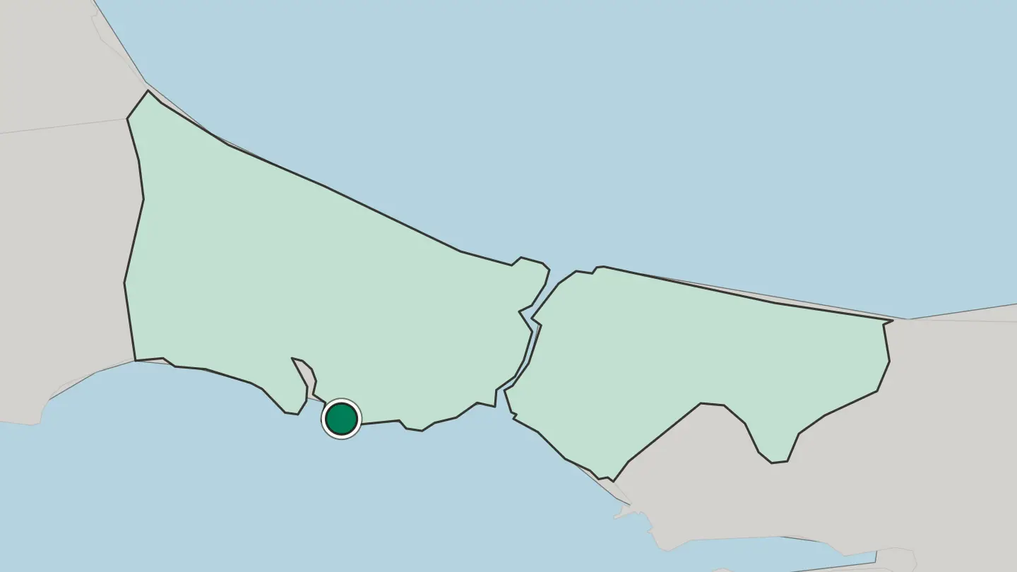Map of Beylikdüzü in Turkey