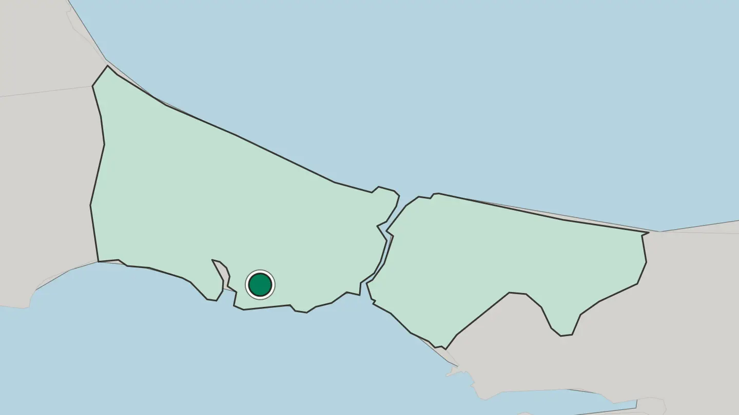Map of Esenyurt in Turkey