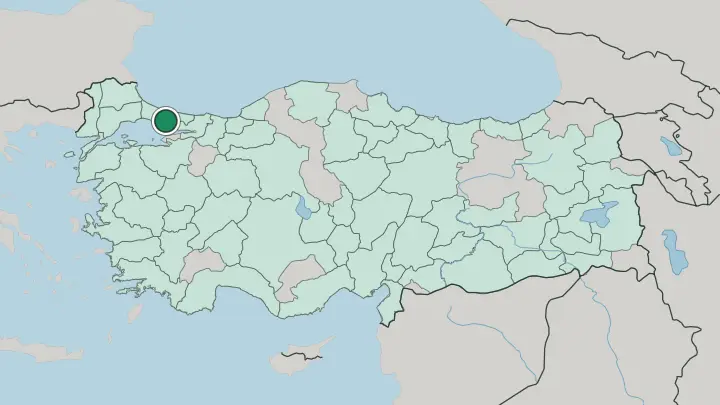 Map of Istanbul in Turkey