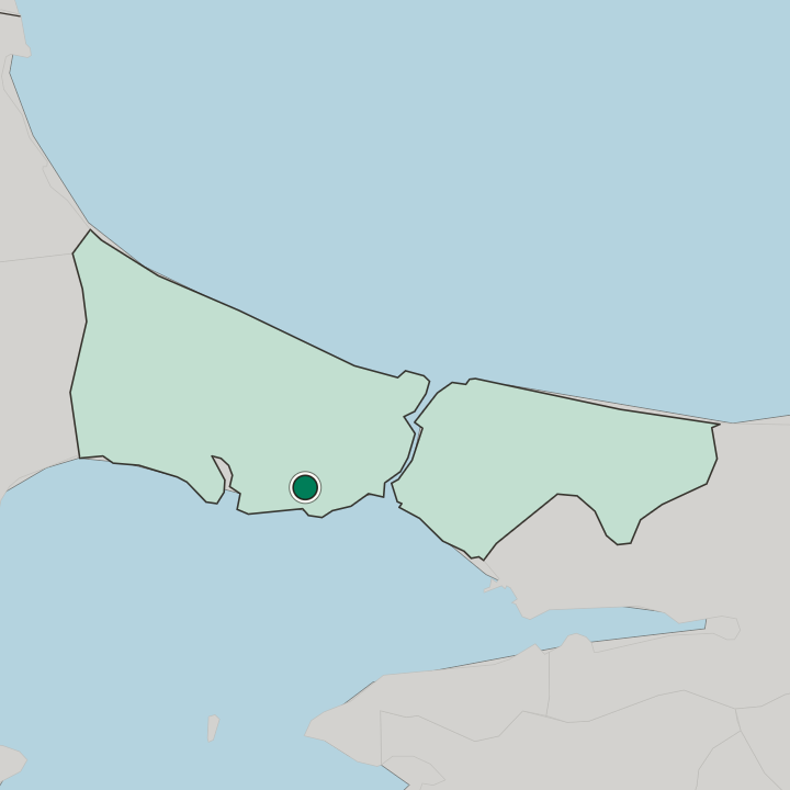 Map showing Küçükçekmece — In İstanbul