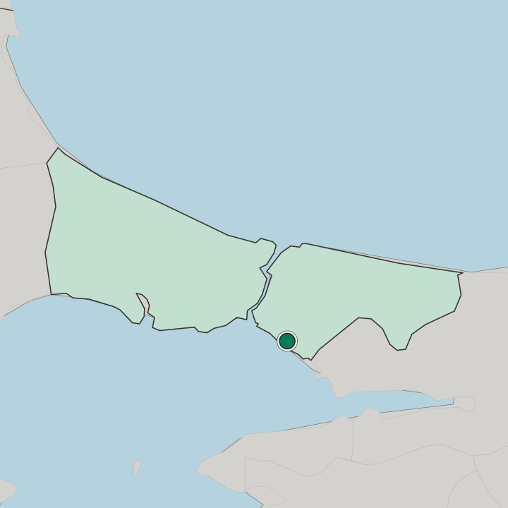 Map showing Maltepe — In İstanbul