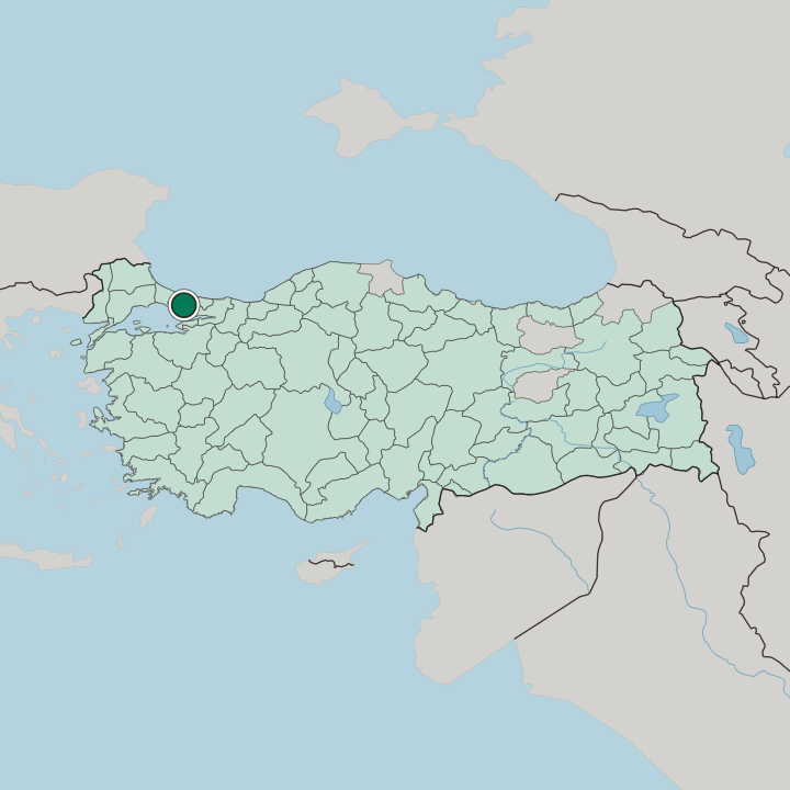 Map showing Üsküdar — In Turkey