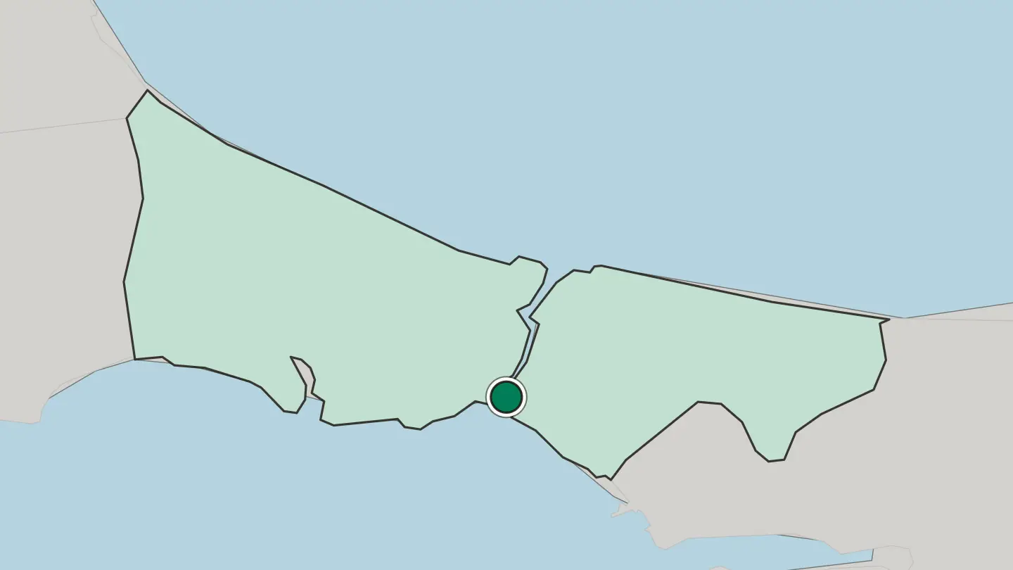 Map of Üsküdar in Turkey