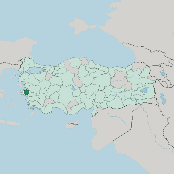 Map showing Gaziemir district — In Turkey
