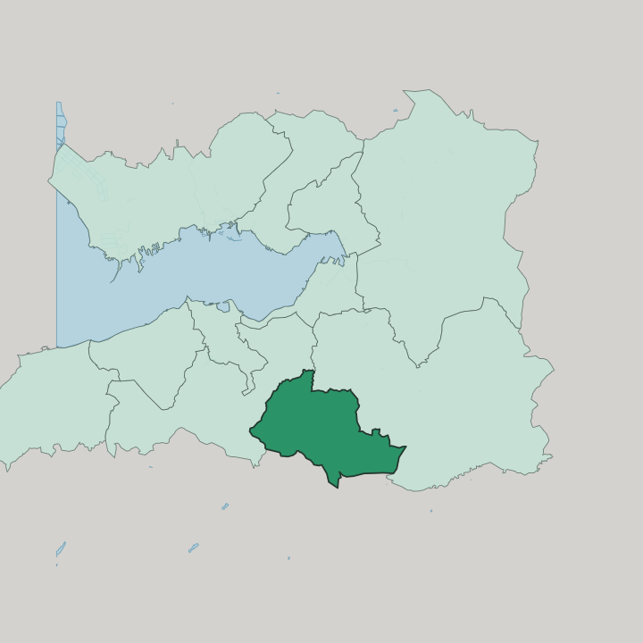 Map showing Gaziemir district — In İzmir