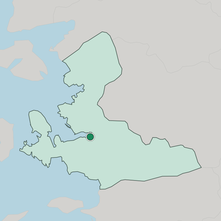 Map showing Gaziemir district — In İzmir