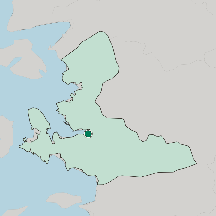 Map showing Gaziemir district — In İzmir