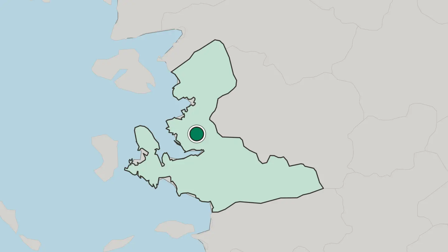 Map of Menemen in Turkey