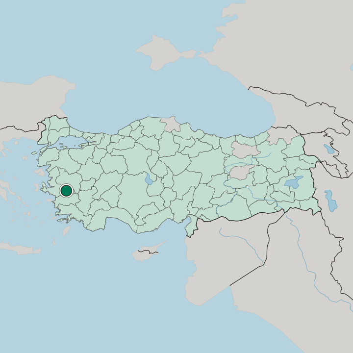 Map showing Ödemiş — In Turkey