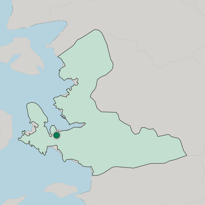Map showing Urla — In İzmir