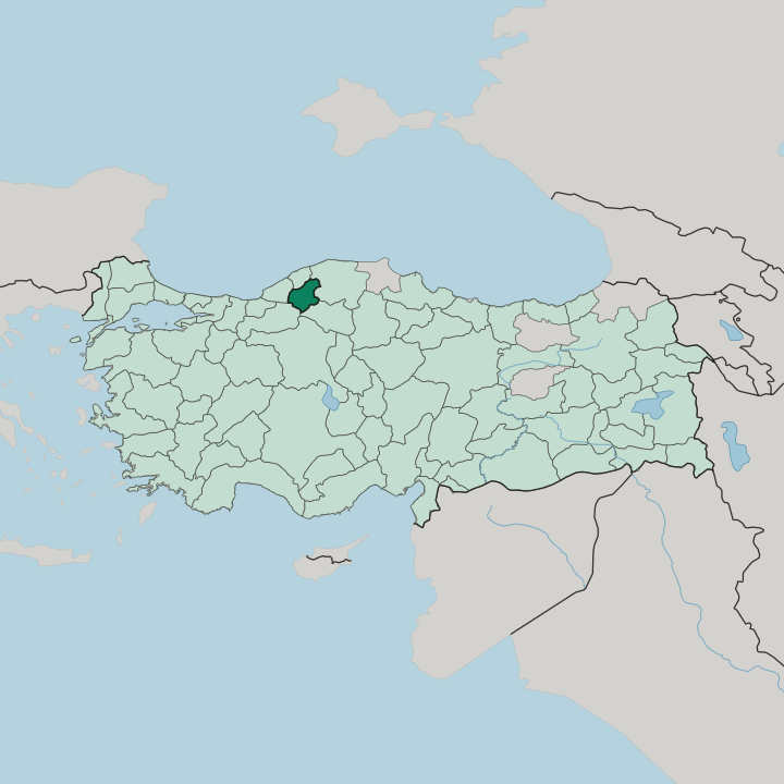 Map showing Karabük — In Turkey