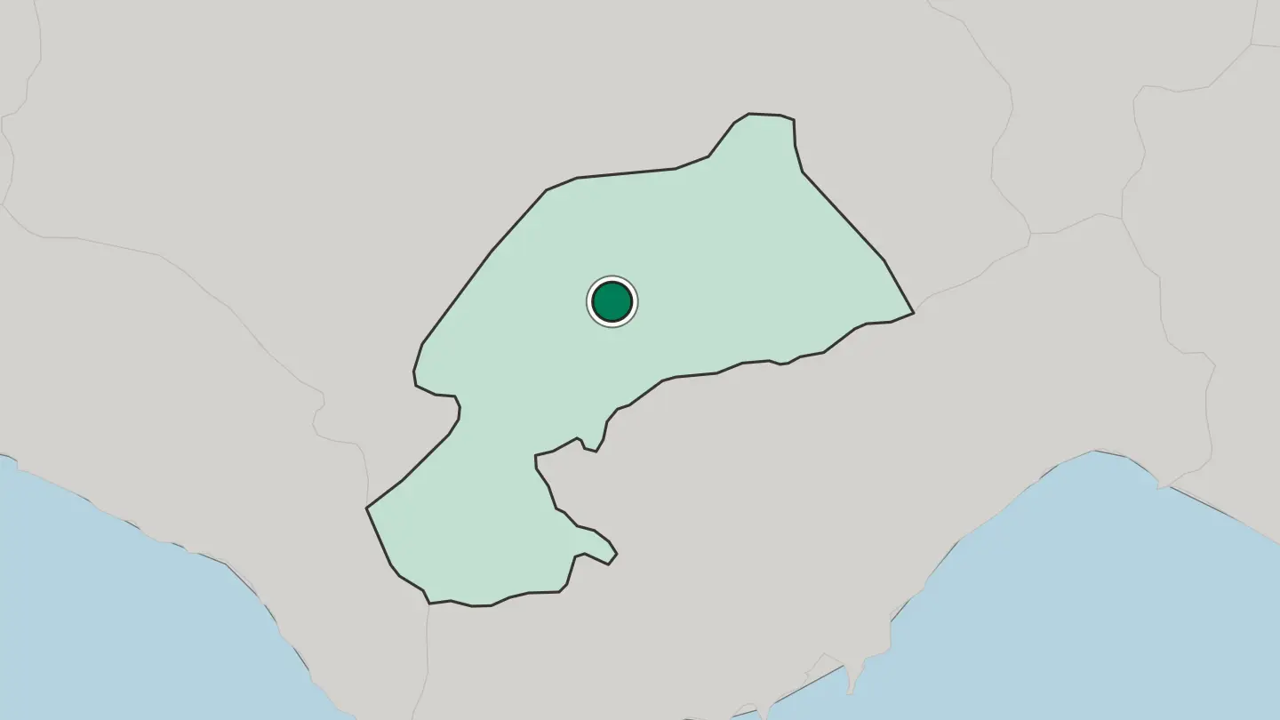 Map of Karaman in Turkey