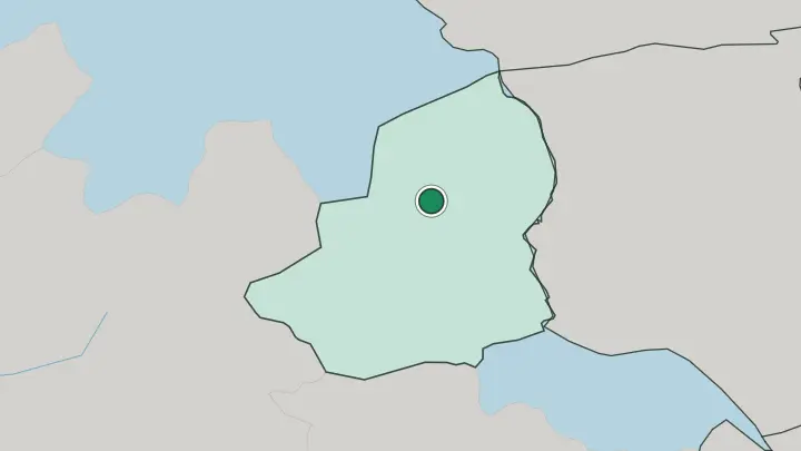 Map of Kars in Turkey