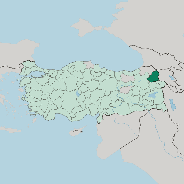 Map showing Kars — In Turkey
