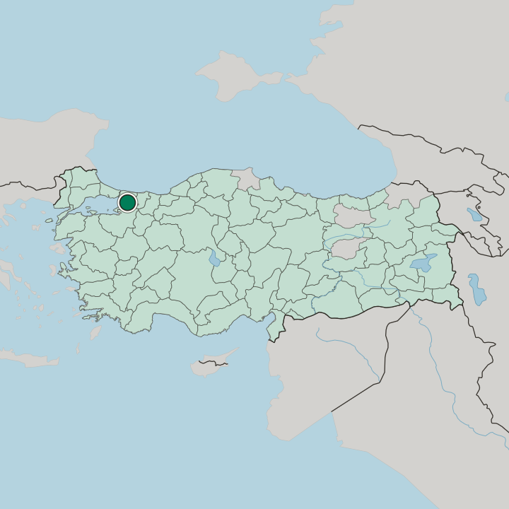 Map showing Gebze — In Turkey