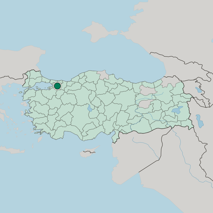 Map showing Gölcük — In Turkey