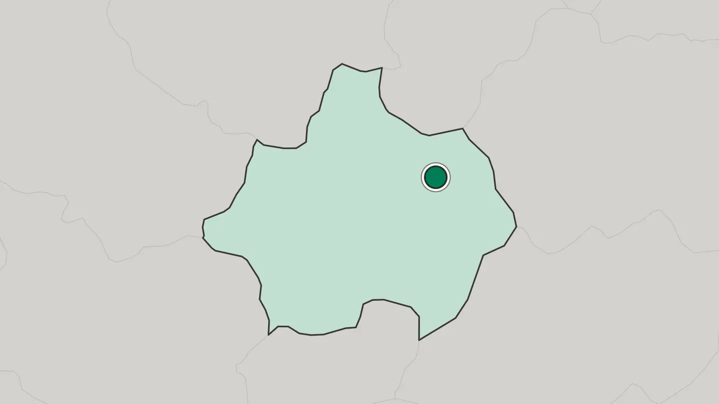 Map of Kütahya in Turkey