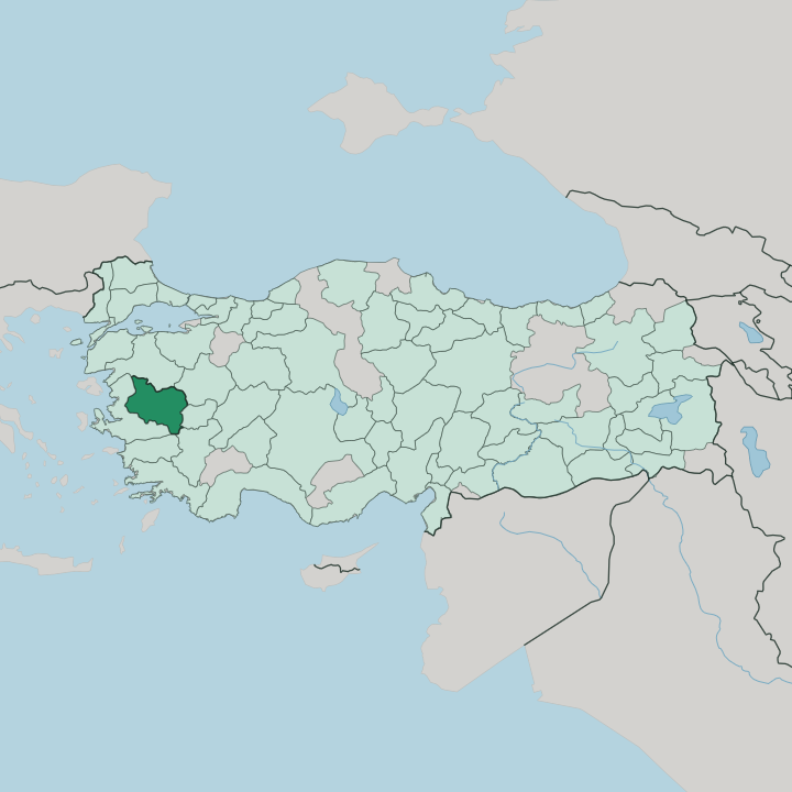 Map showing Manisa — In Turkey