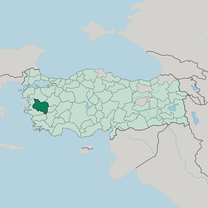 Map showing Manisa — In Turkey