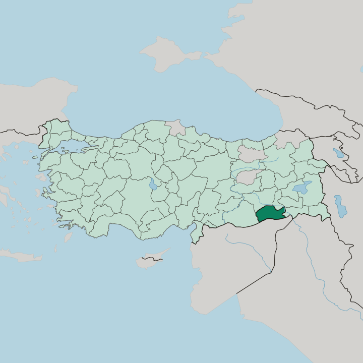Map showing Mardin — In Turkey