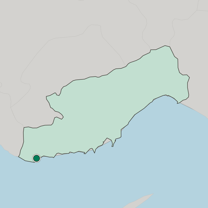 Map showing Anamur — In Mersin