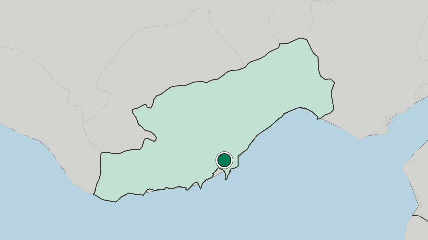 Map of Silifke in Turkey