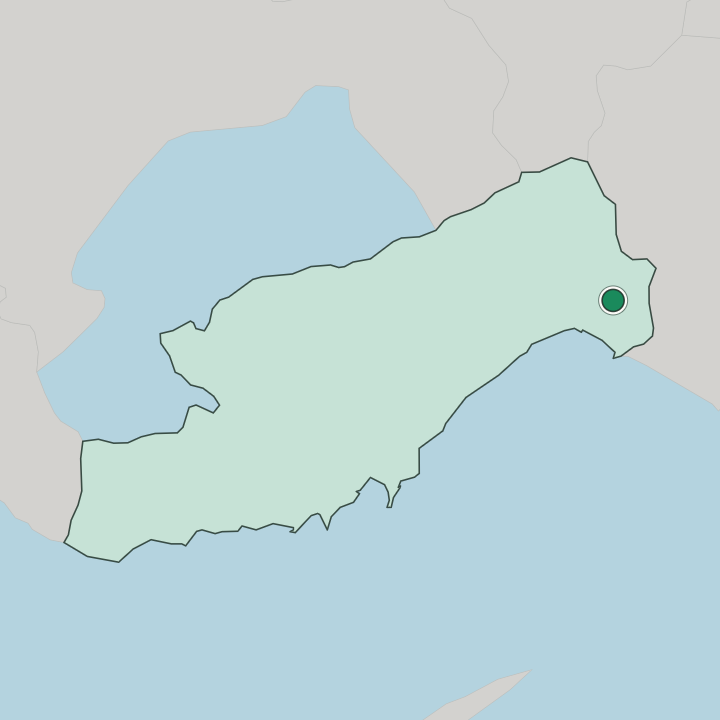 Map showing Tarsus — In Mersin
