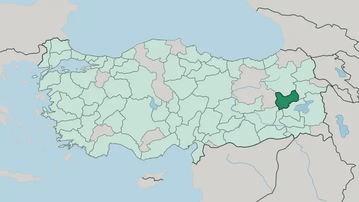 Map of Muş in Turkey