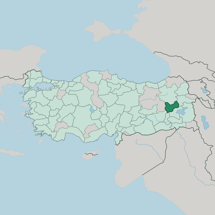 Map showing Muş — In Turkey