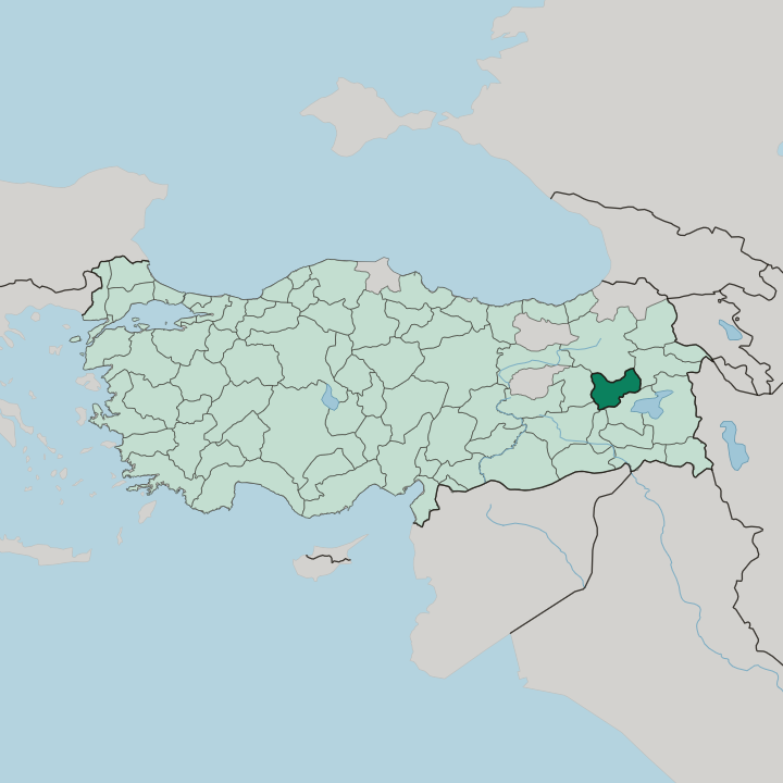 Map showing Muş — In Turkey