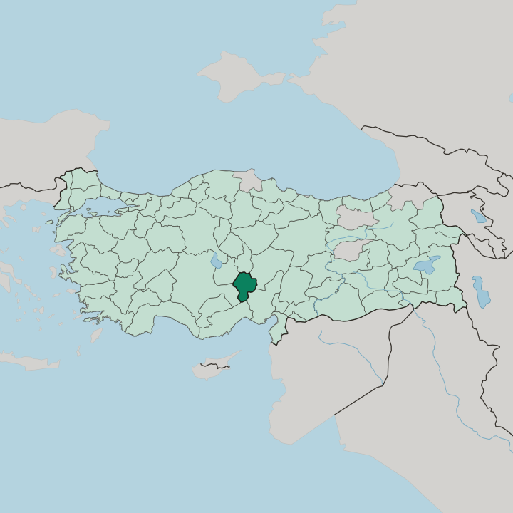 Map showing Niğde — In Turkey
