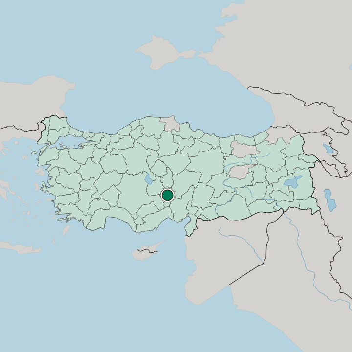 Map showing Niğde — In Turkey