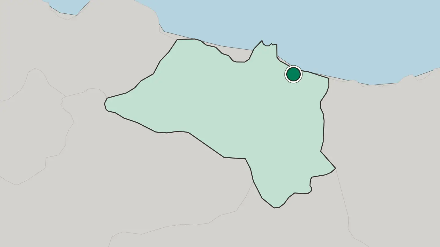 Map of Ordu in Turkey