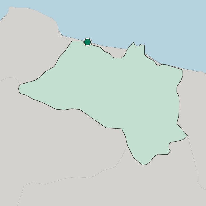 Map showing Ünye — In Ordu