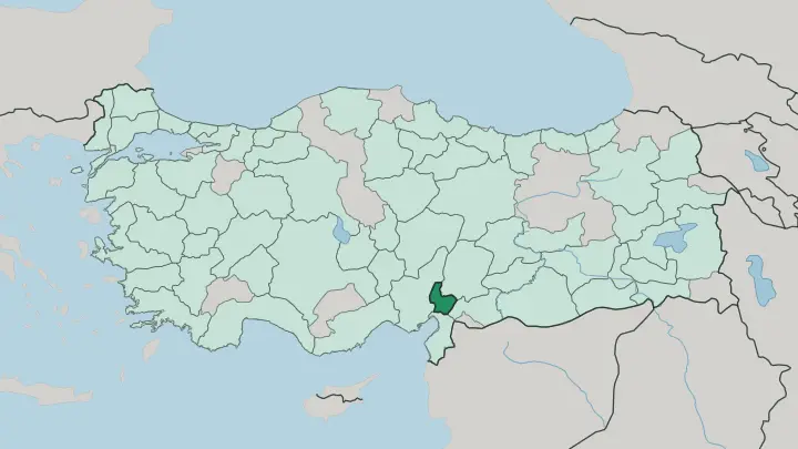 Map of Osmaniye in Turkey