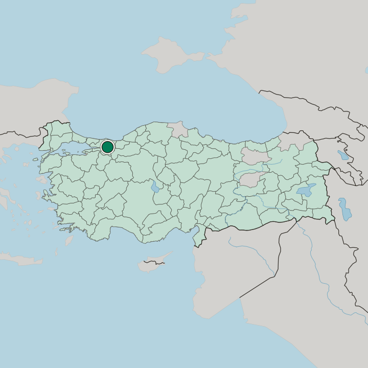Map showing Adapazarı — In Turkey