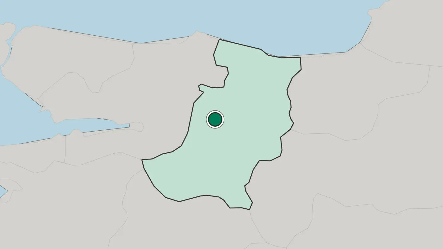 Map of Adapazarı in Turkey
