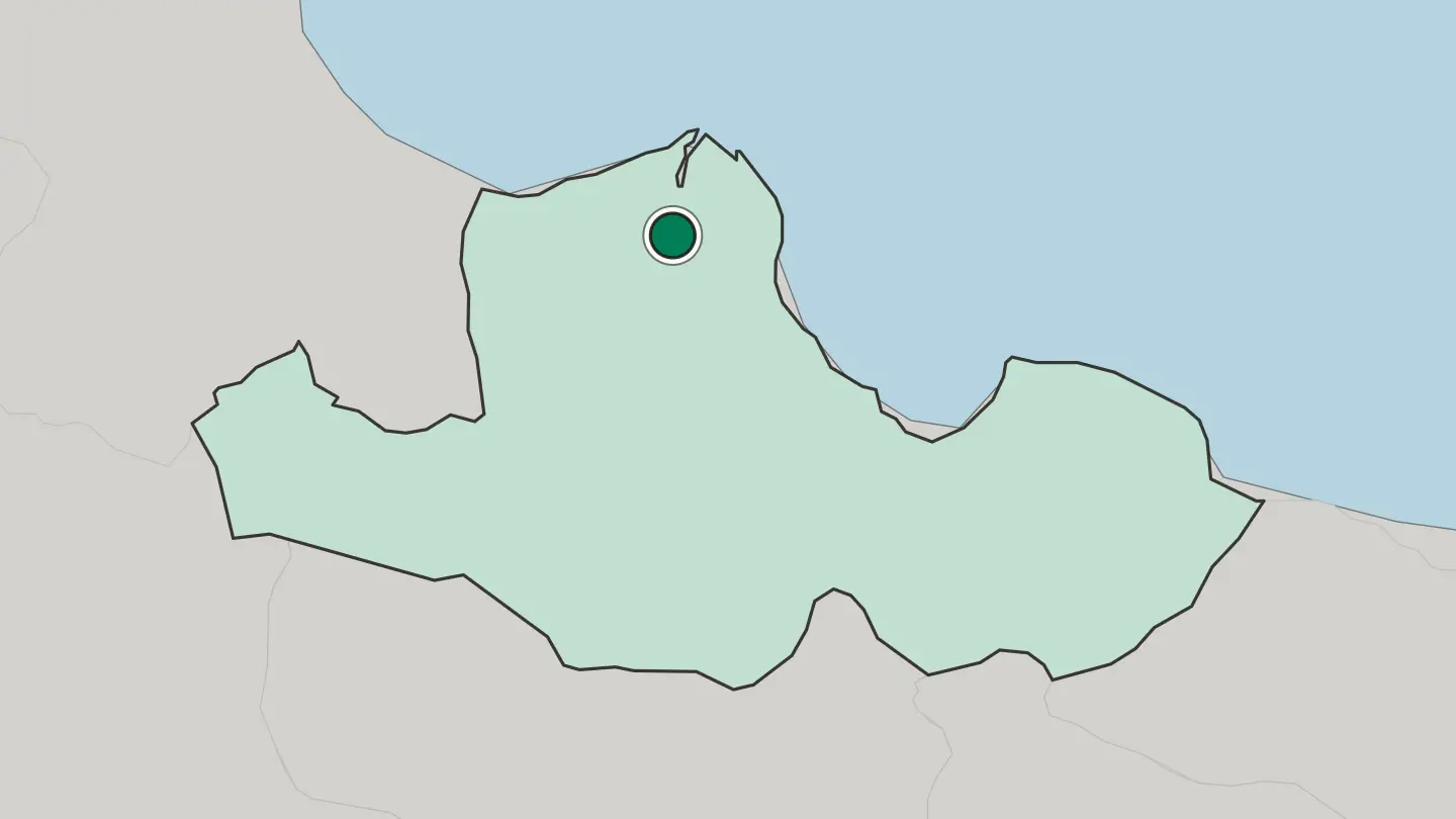 Map of Bafra in Turkey
