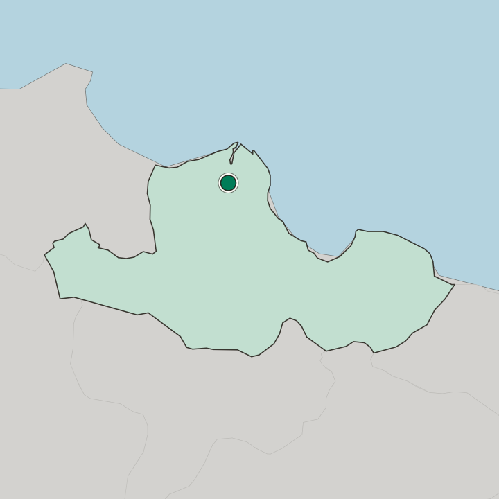 Map showing Bafra — In Samsun