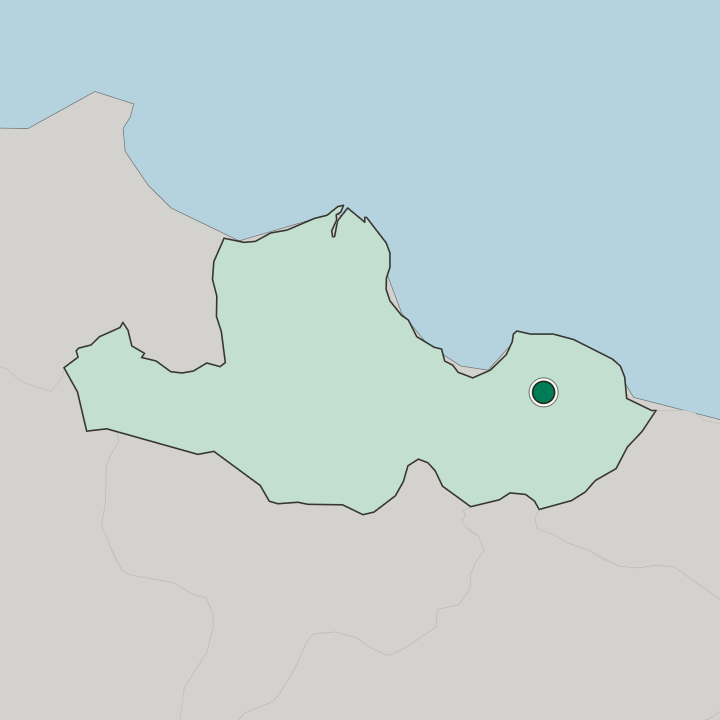 Map showing Çarşamba — In Samsun