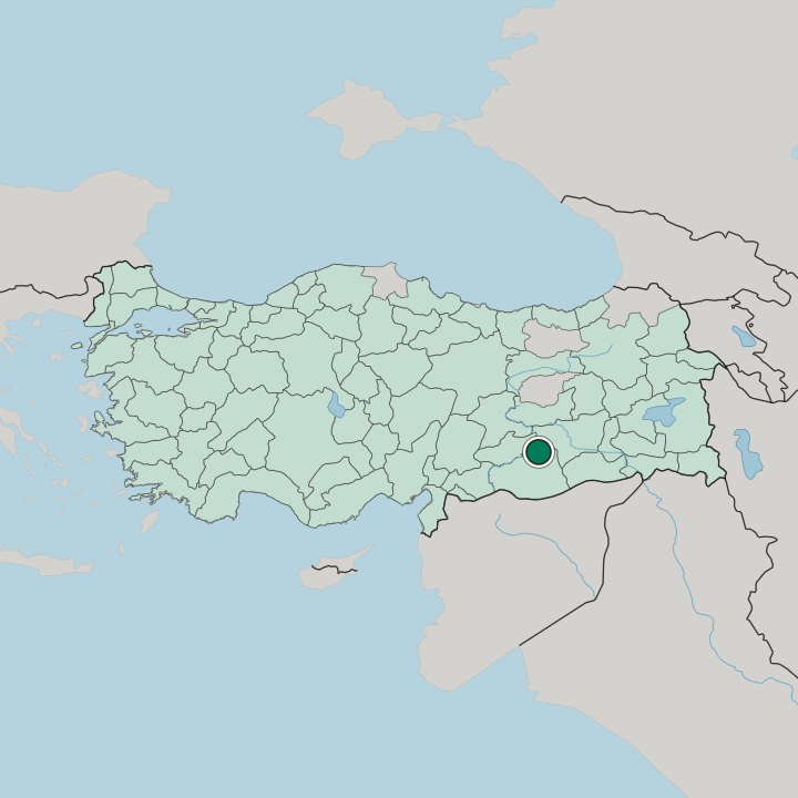 Map showing Siverek — In Turkey