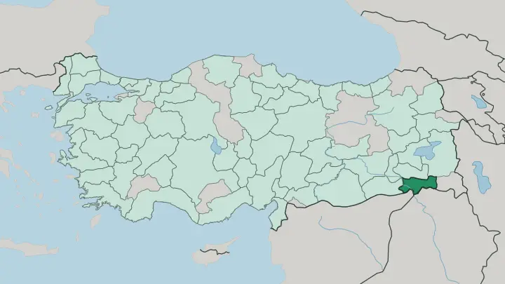 Map of Şırnak in Turkey
