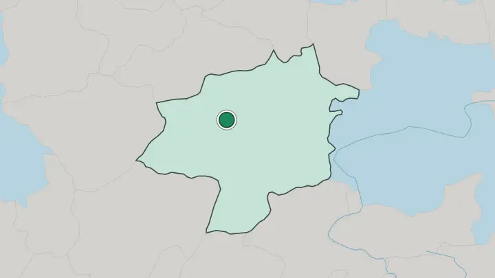 Map of Sivas in Turkey
