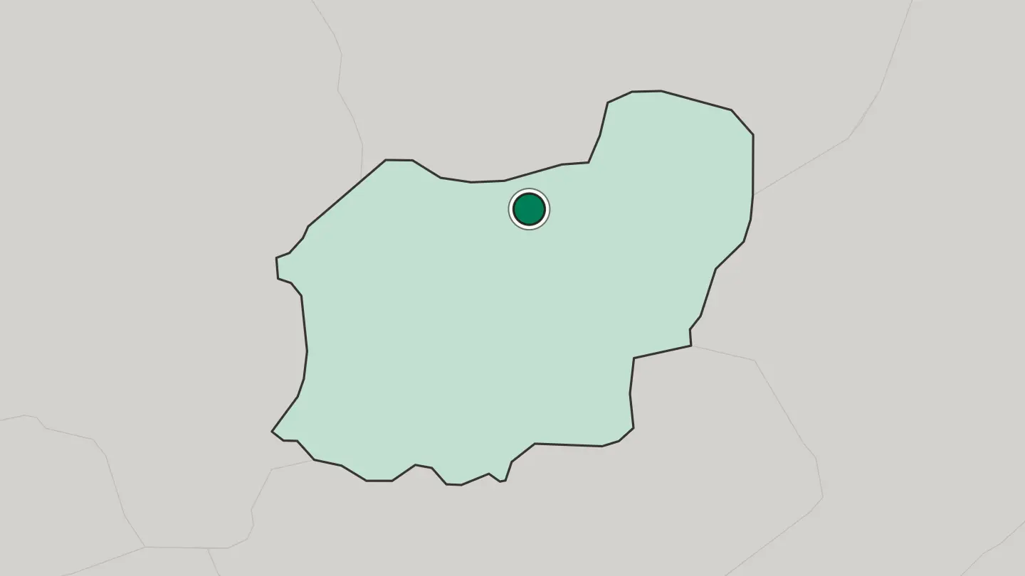 Map of Uşak in Turkey