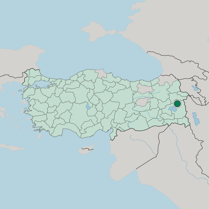 Map showing Erciş — In Turkey