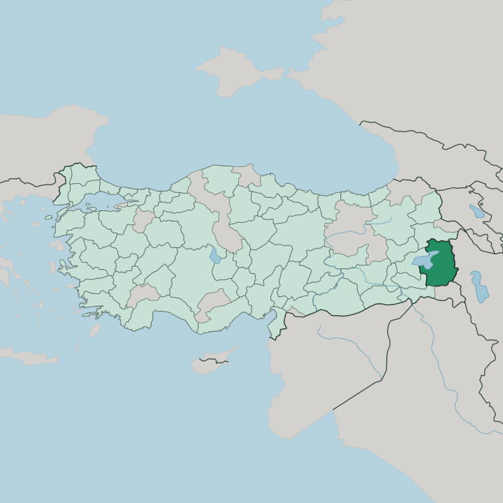 Map showing Van — In Turkey