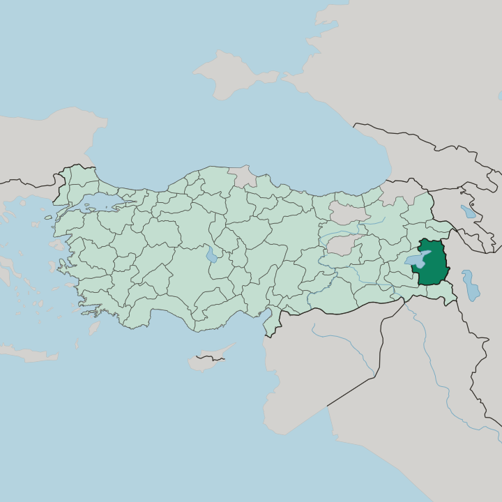 Map showing Van — In Turkey