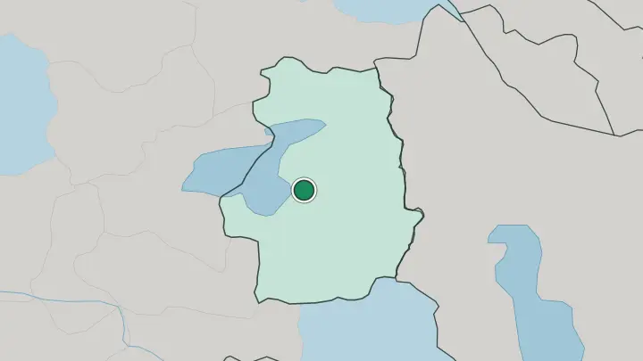 Map of Van in Turkey