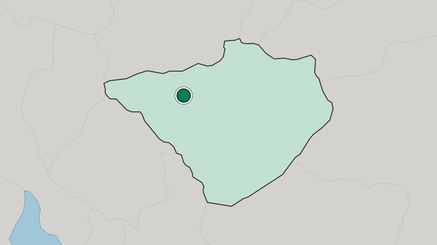 Map of Yozgat in Turkey